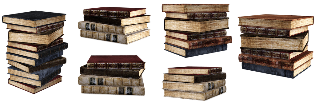 UNRESTRICTED - Stacks of books renders
