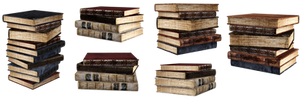 UNRESTRICTED - Stacks of books renders