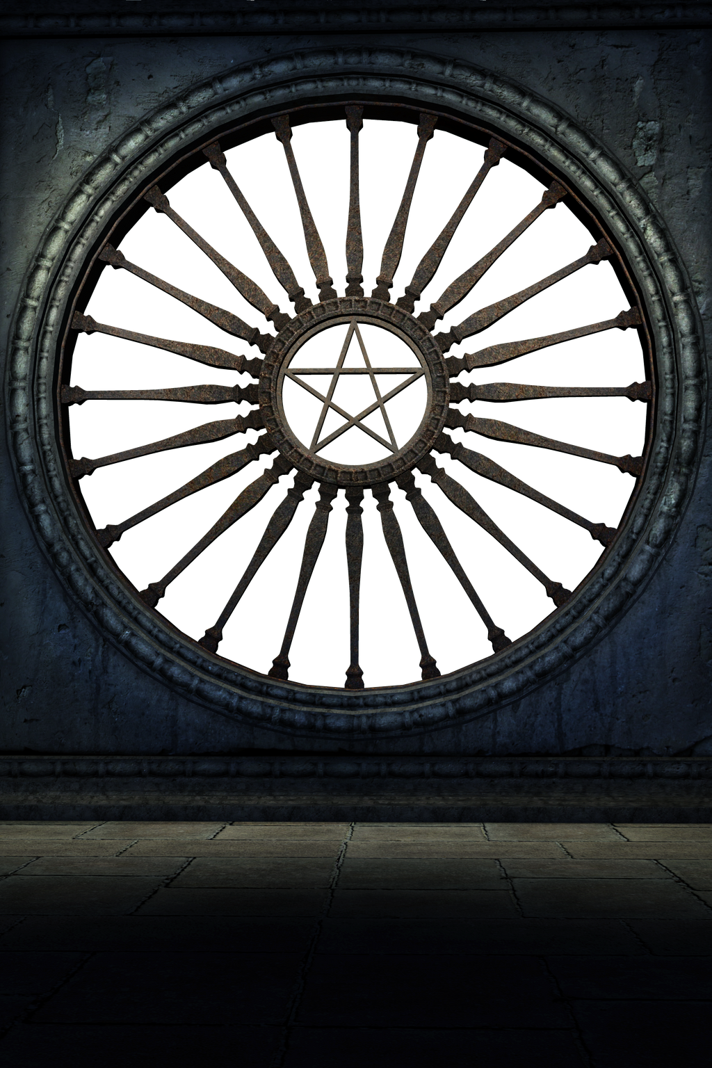 UNRESTRICTED - Gothic Window Scene PNG