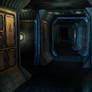 RESTRICTED - Spaceship Corridor Background