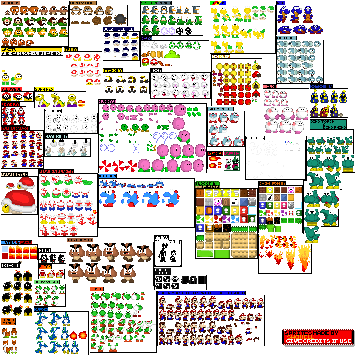 Super Mario World Block Sprites