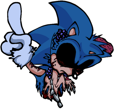 Dibujo de Sonic.exe( ya le puse orejas XD ) by stripXD on DeviantArt