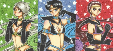 ACEO #5-7 Sailor Stars