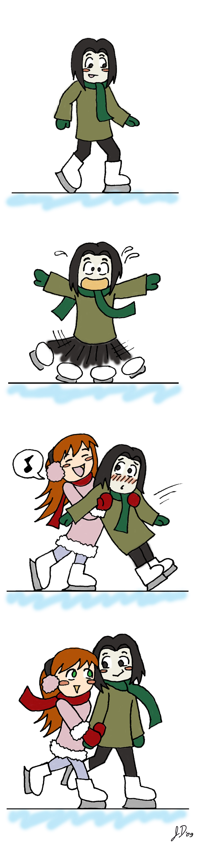 Severus and Lily Ice Skating