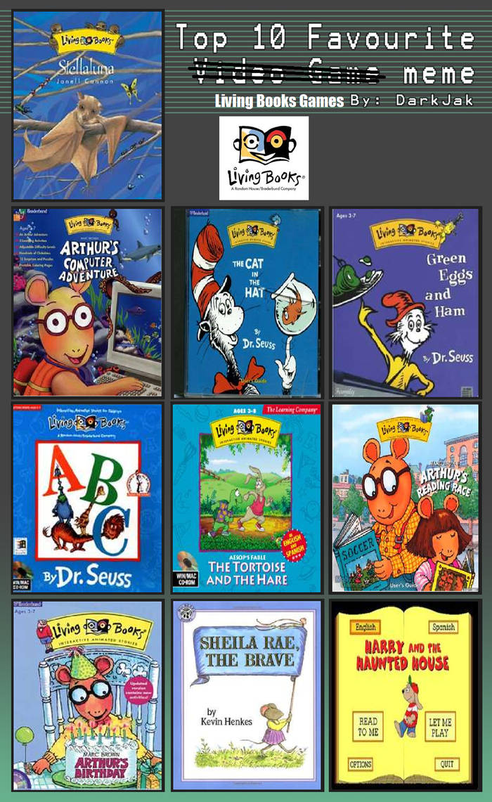 my top 10 favorite Living Books games by skullzproductions on DeviantArt