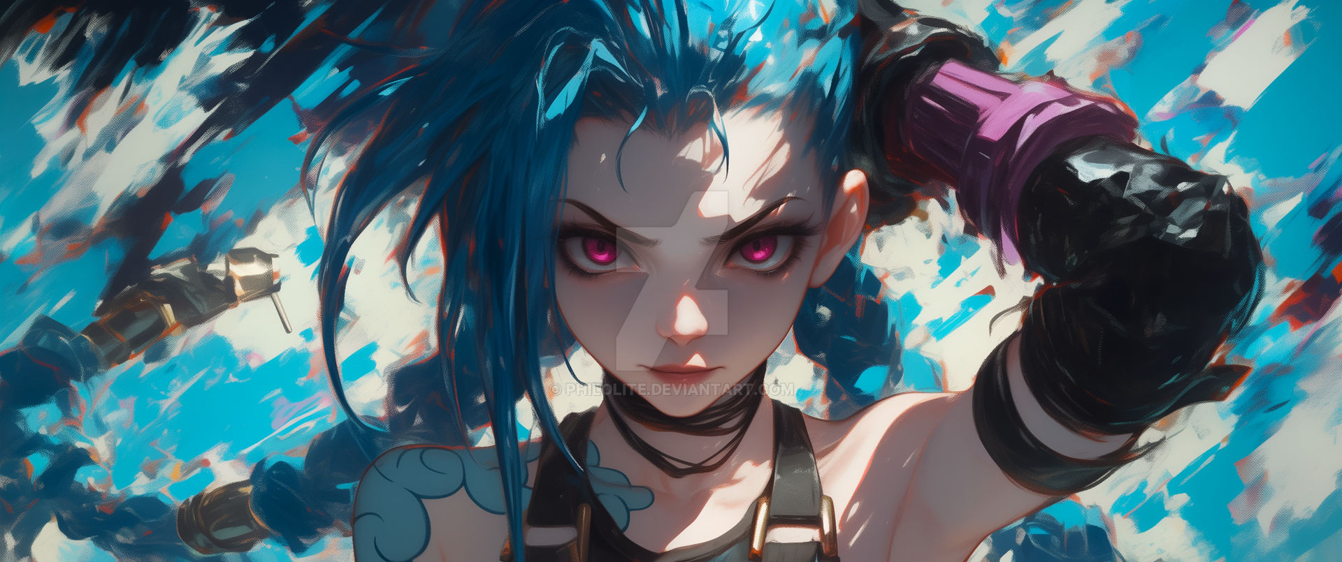 Jinx // Ultrawide Wallpaper #4 by Philolite on DeviantArt