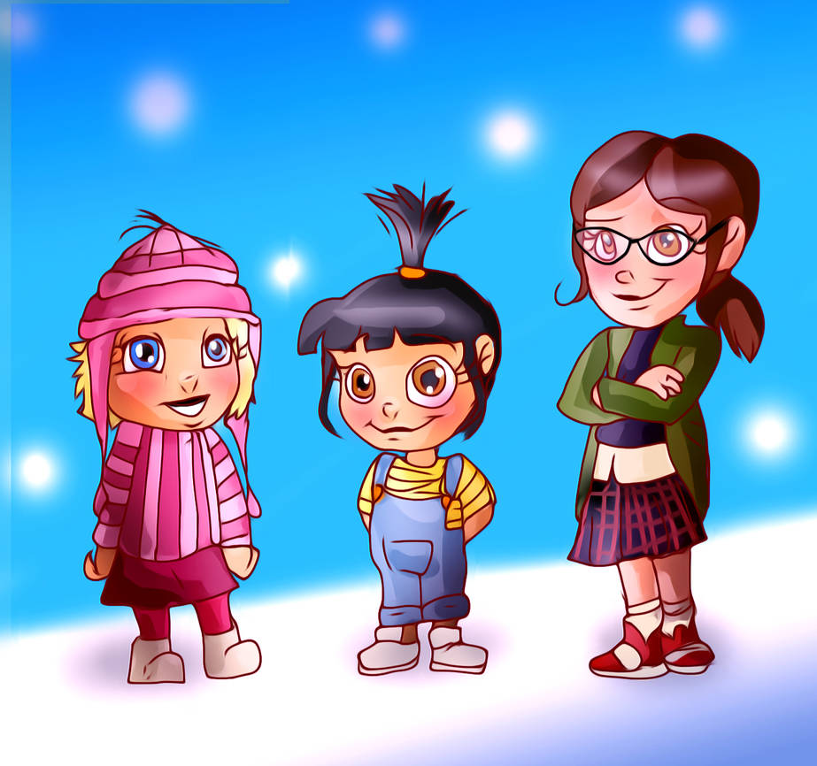 Agnes, Edith and Margo - Despicable Me by Loveless-Nights on DeviantArt