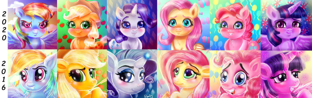 Mlp Comparisons 4 Years Comparison - My Little Pony by Loveless-Nights on DeviantArt