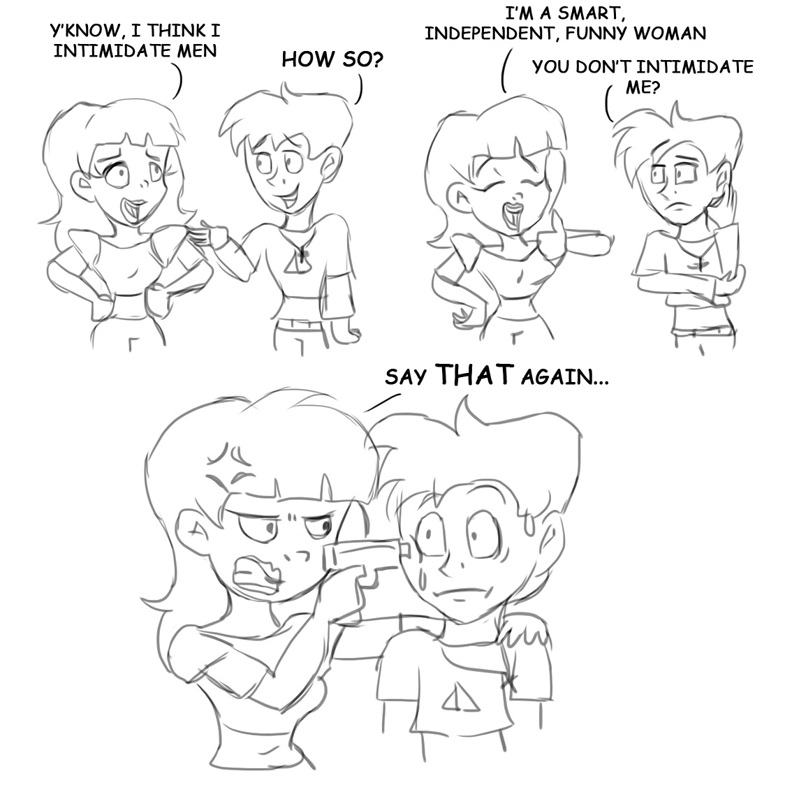 Strong Independent Woman - Comic Doodle Sketch by Loveless-Nights on DeviantArt Strong Independent Woman - Comic Doodle Sketch by Loveless-Nights on DeviantArt