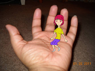 Anime girl on my hand