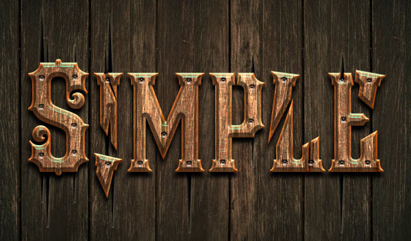 Simple way to creat a wooden text with photoshop c