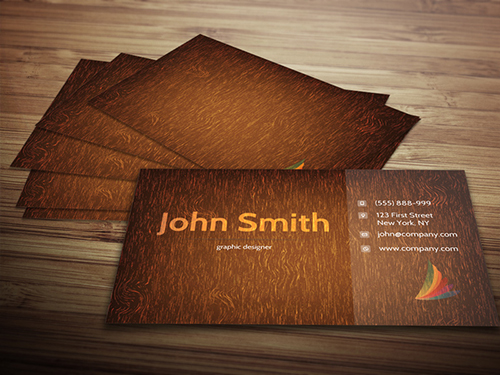 Wooden Business Card Template