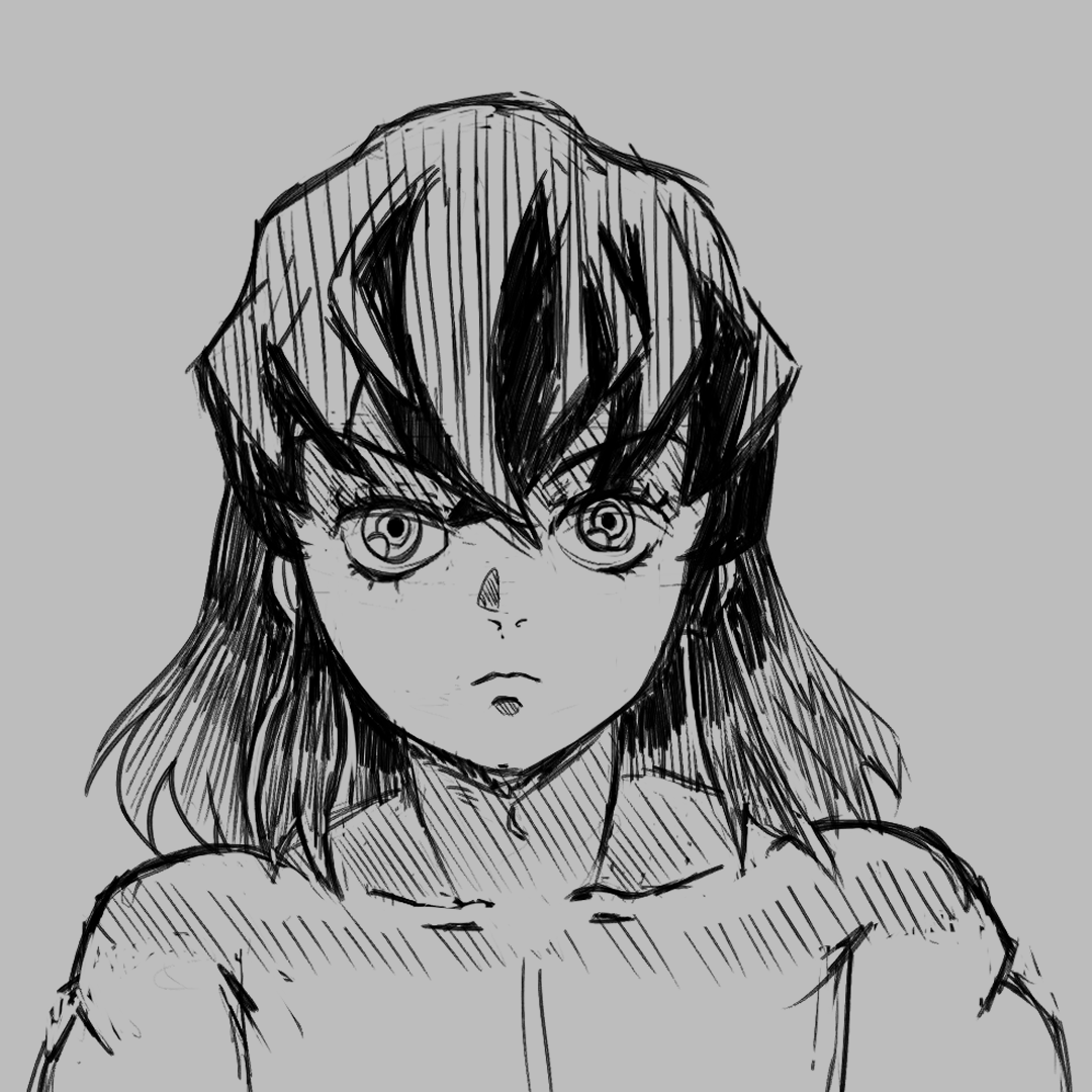 Inosuke from Kimetsu no Yaiba sketch fanart by RhoviArt on DeviantArt