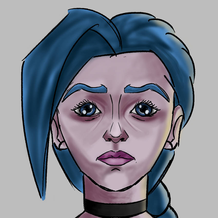 Jinx Color Coding Colored Jinx Sketch by RhoviArt on DeviantArt