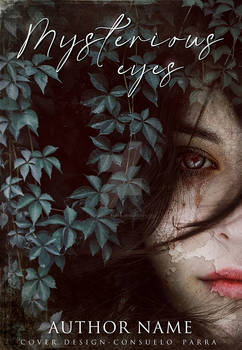 Mysterious eyes - book cover premade for sale
