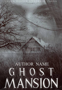 Ghost mansion -  book cover premade for sale