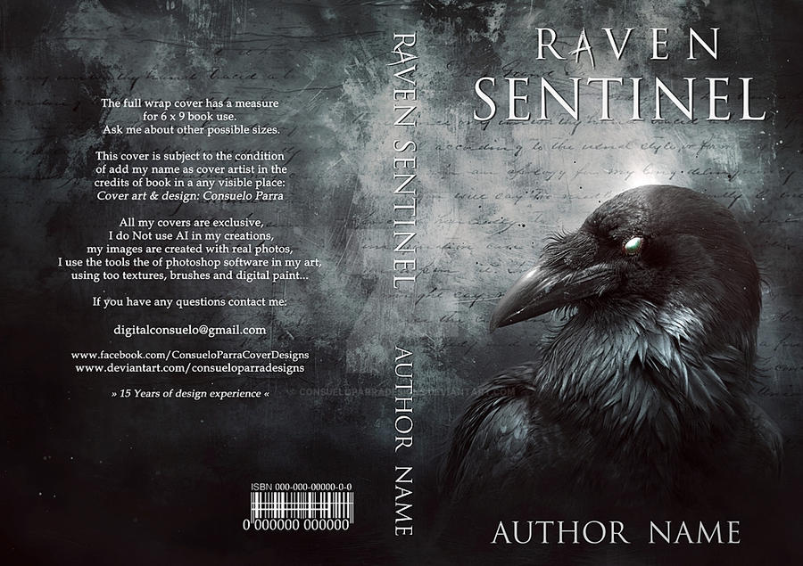 Raven Sentinel - Book cover design by ConsueloParraDesigns on DeviantArt