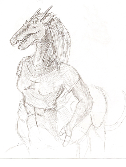 Dragontaur two sketch