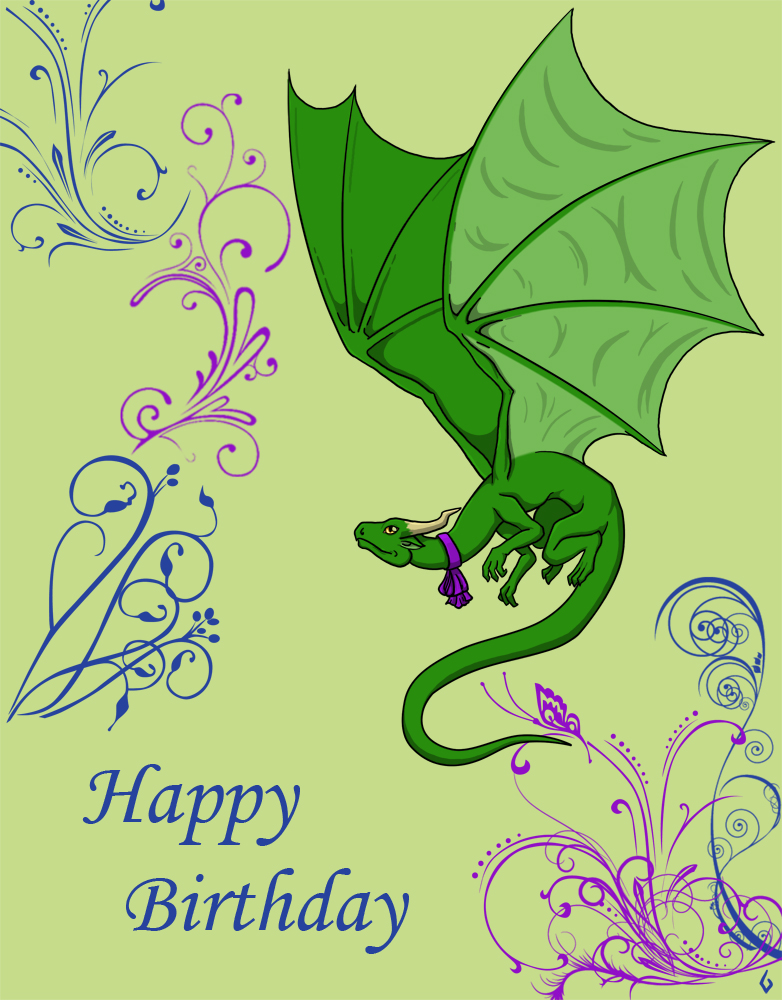 Free Printable Dragon Birthday Card