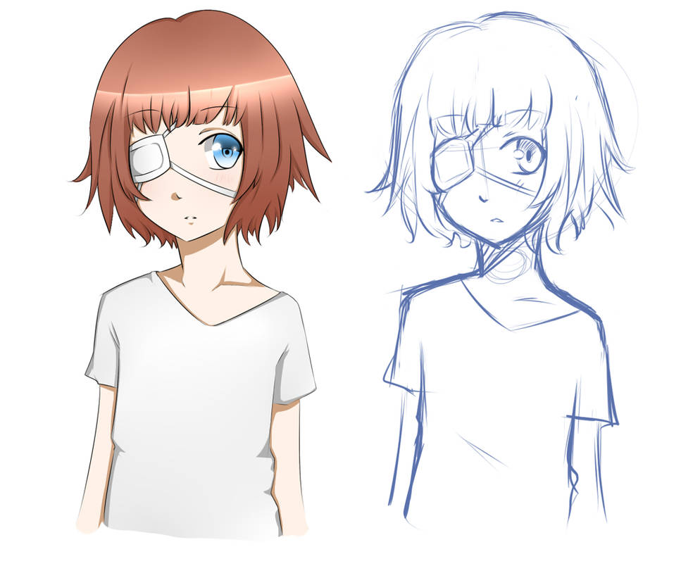 Finished drawing vs. Sketch by Suteki-Hana on DeviantArt