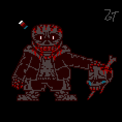 spookafie on X: tried out pixel art #sans #insanitysans