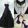 Black and Purple Gown Outfit