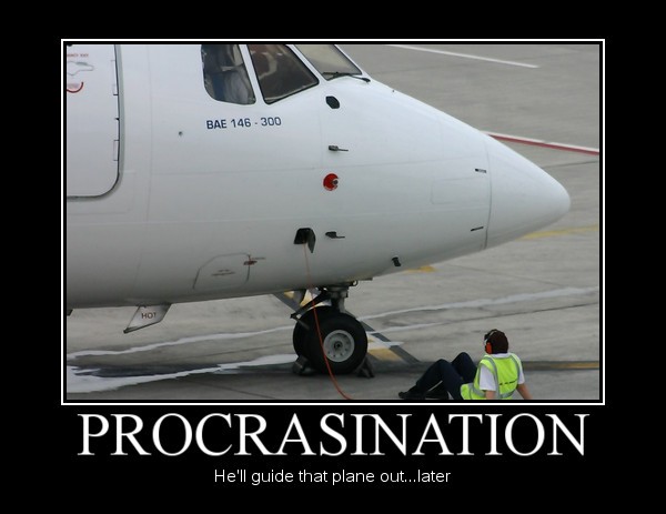 Procrasination Demotivational