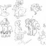 Old Fire Pokemon sketches