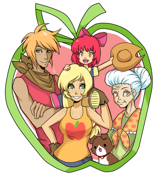 The Ponyville Apple Family by ssenarrya