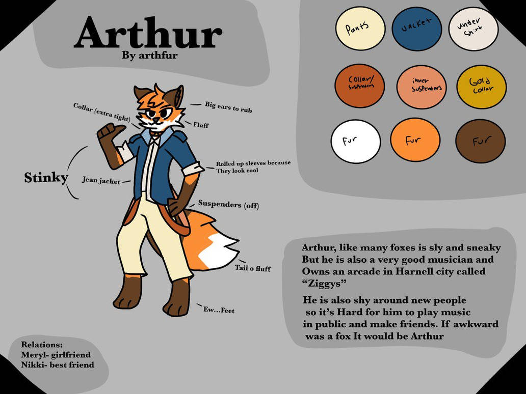 arthur ref sheet by ArthFur on DeviantArt