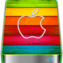 Rainbow Layered Large OL Apple Wooden Drive Green 
