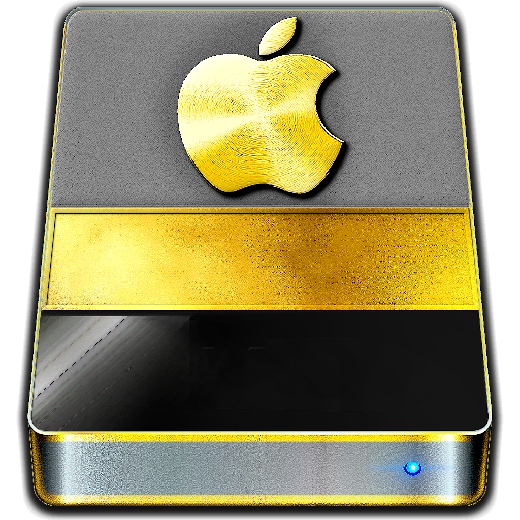 Layered Metallic Gold Apple Mac Drive Icon by JF by JFarhat on DeviantArt