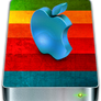 Rainbow Suede 3D Blue Apple Drive Icon by J Farhat