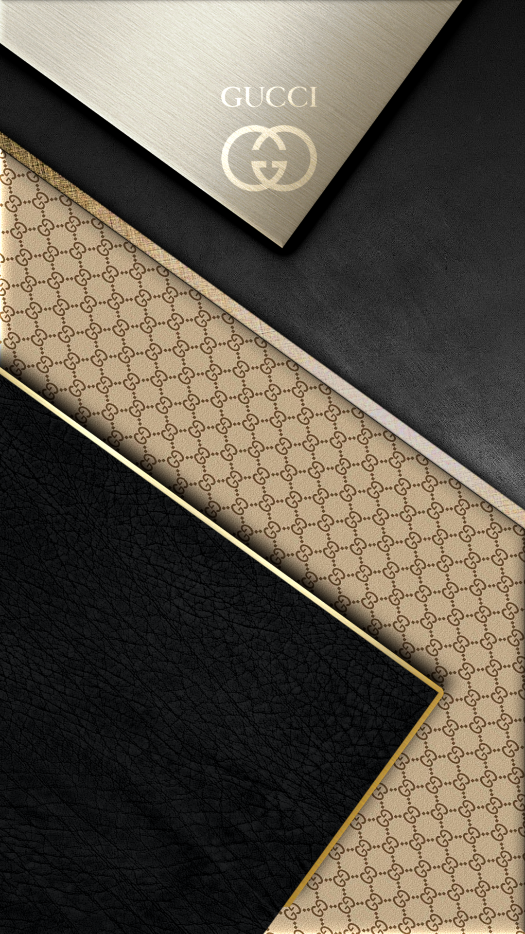 Gucci Print Layered iPhone Wallpaper by