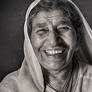 Laughing smiling aged woman