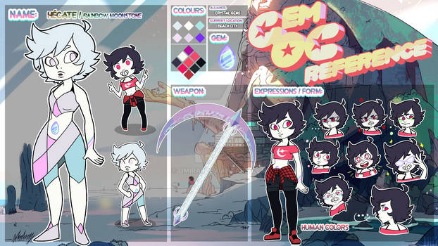 Hecate RainbowMoonstone Gem OC Reference