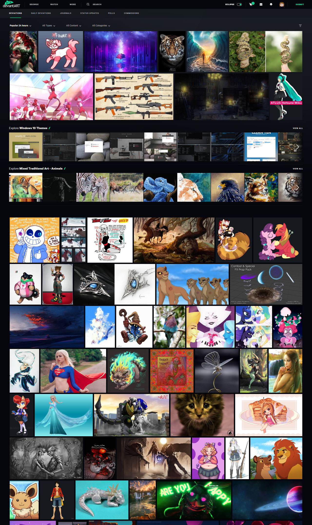 deviantART Eclipse website (2019, TU's vision) by MiaPNesbitt78 on ...