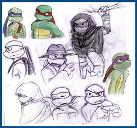 TMNT- sketches, Leo...