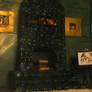 Thorin's bedroom in 1:12 scale: fireplace + art
