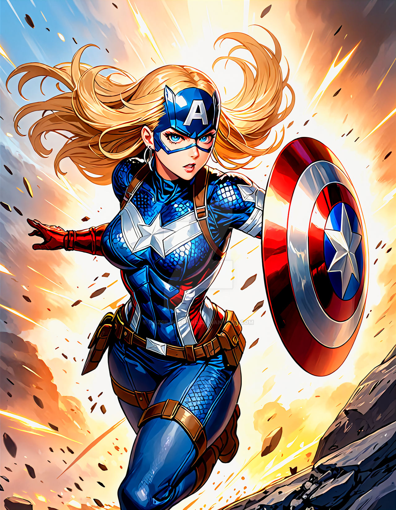 Captean Female Captain America by KazSilverhand on DeviantArt