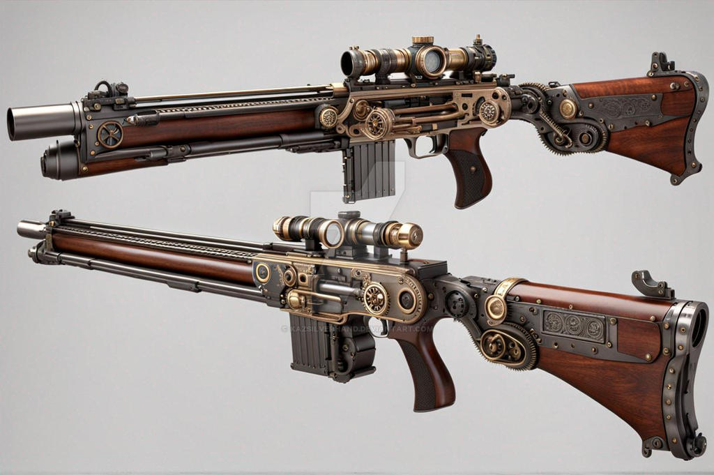 Steampunk Rifle - 02 by KazSilverhand on DeviantArt