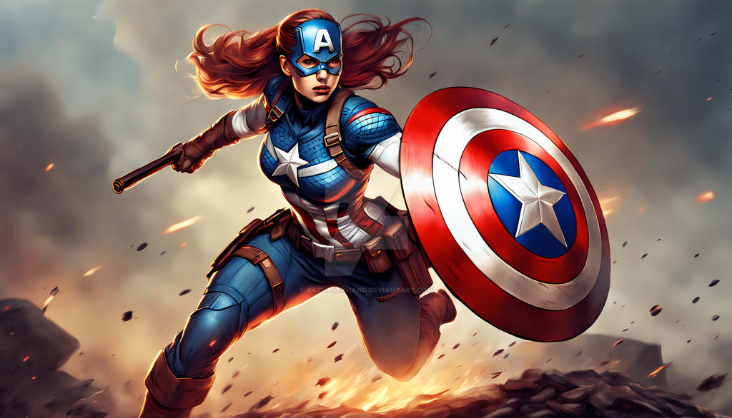 Captean Female Captain America - 07 by KazSilverhand on DeviantArt
