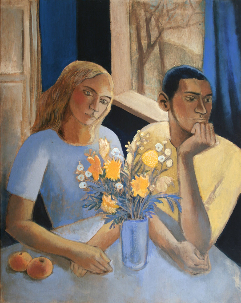 Couple with flowers