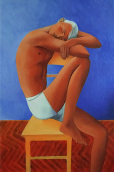 nude on blue