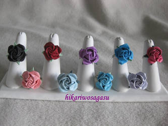 Origami Rose Rings