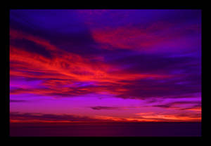 coucher du soleil violet