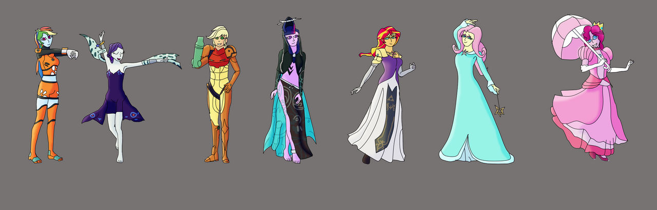 The Rainbooms as Nintendo Princesses by jongoji245 on DeviantArt
