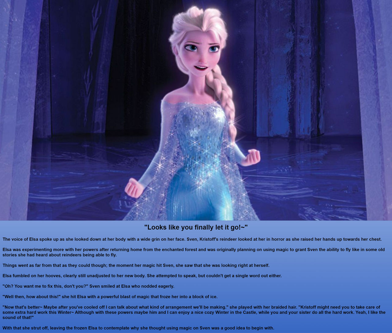 Freaky fan Friday: Elsas Frosty Swap by TEAM-RAJN on DeviantArt