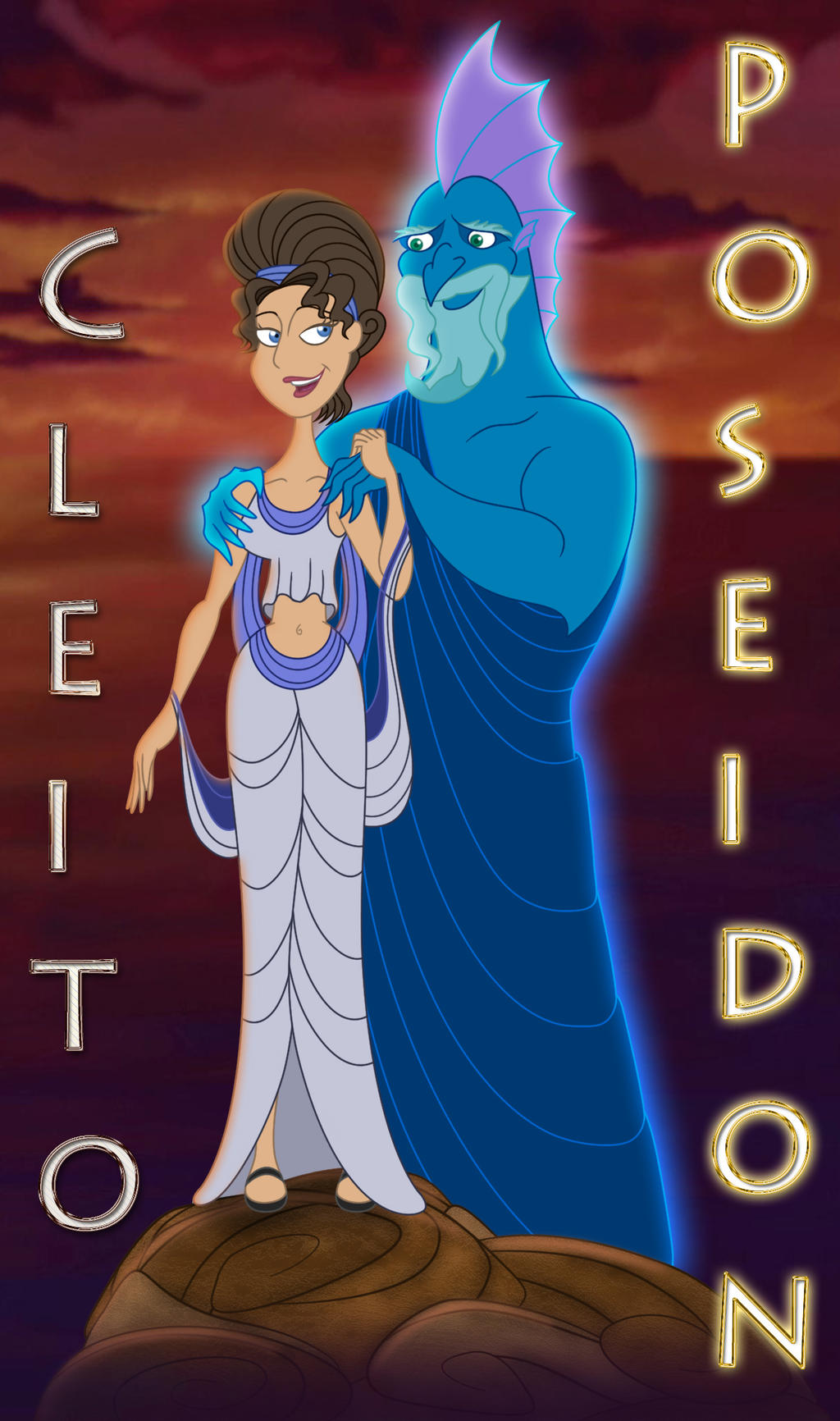 Cleito And Poseidon