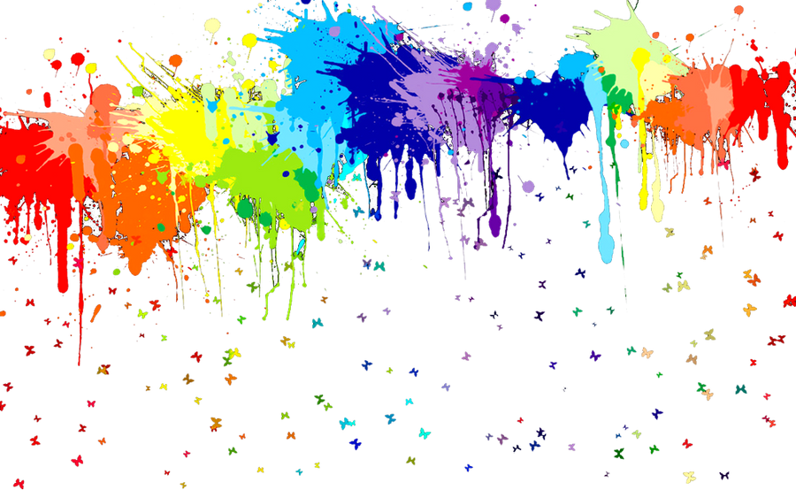 Rainbow Splatter By Midnightcorset On Deviantart